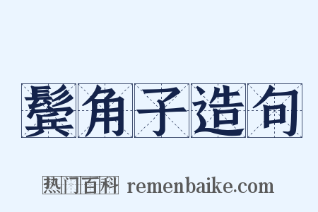 鬓角子造句是什么意思的图片